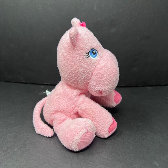 Garanimals Hippo Pink Plush Blue Eyes 6" Stuffed Animal Baby Lovey 82595 - Picture 4 of 5